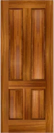 Raised Panel Long Wood Teak Doors